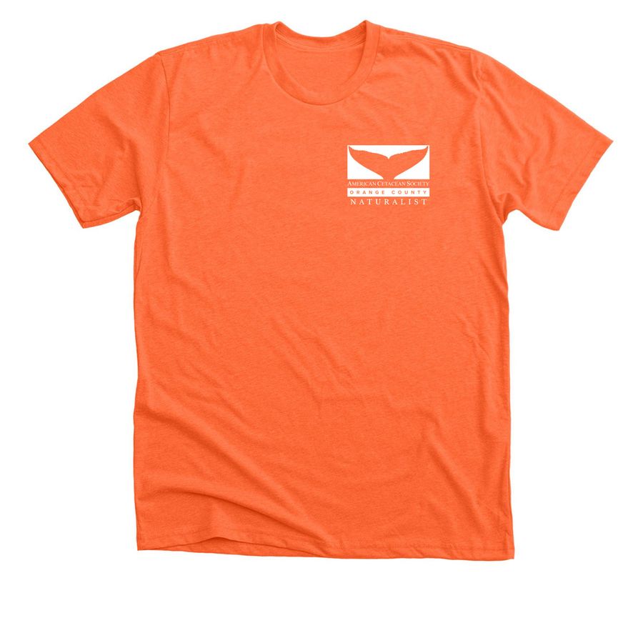 NATURALIST Classic Pocket Logo GrayWhale Back, a Heather Orange Premium Unisex Tee