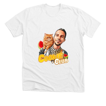 Cookie Club ??, a Solid White Blend Premium Unisex Tee