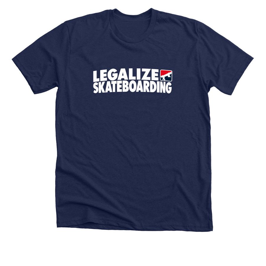 Cody Jon Legalize Skateboarding T-Shirt, a Solid Navy Blend Premium Unisex Tee