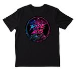 Ride in the 405 Official Nike Merch&nbsp;, a Black Nike Dri-FIT Jersey Blend Performance Tee (back-view)