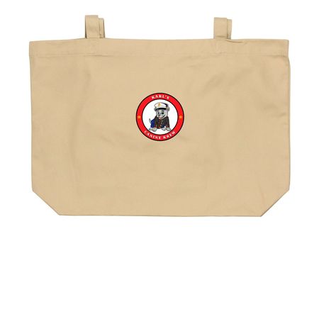 Karl's Canine Krew Logo Bag, a Oyster Large Organic Cotton Tote Bag