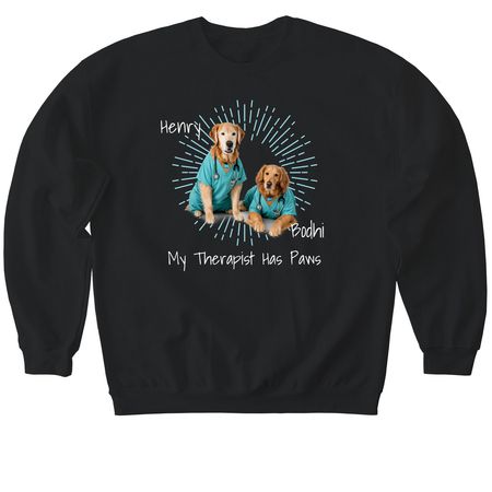 Henry & Bodhi's Great Adventures, a Black Softstyle Crewneck Sweatshirt