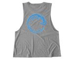 Lake BJJ Storefront, a Aluminum Grey Allmade Eco Triblend Women?s Muscle Tank (back-view)