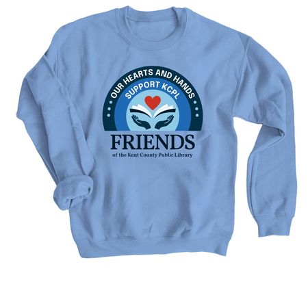 Friends Apparel - Hearts & Hands, a Carolina Blue Crewneck Sweatshirt