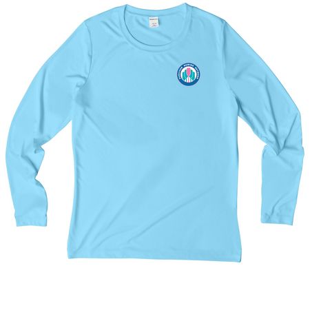 SRN2026 UV Performance Wear, a Light Blue Women's UV Performance Long Sleeve Tee