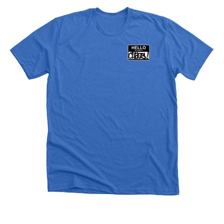 MY NAME IS: WASHED, a Heather True Royal Premium Unisex Tee