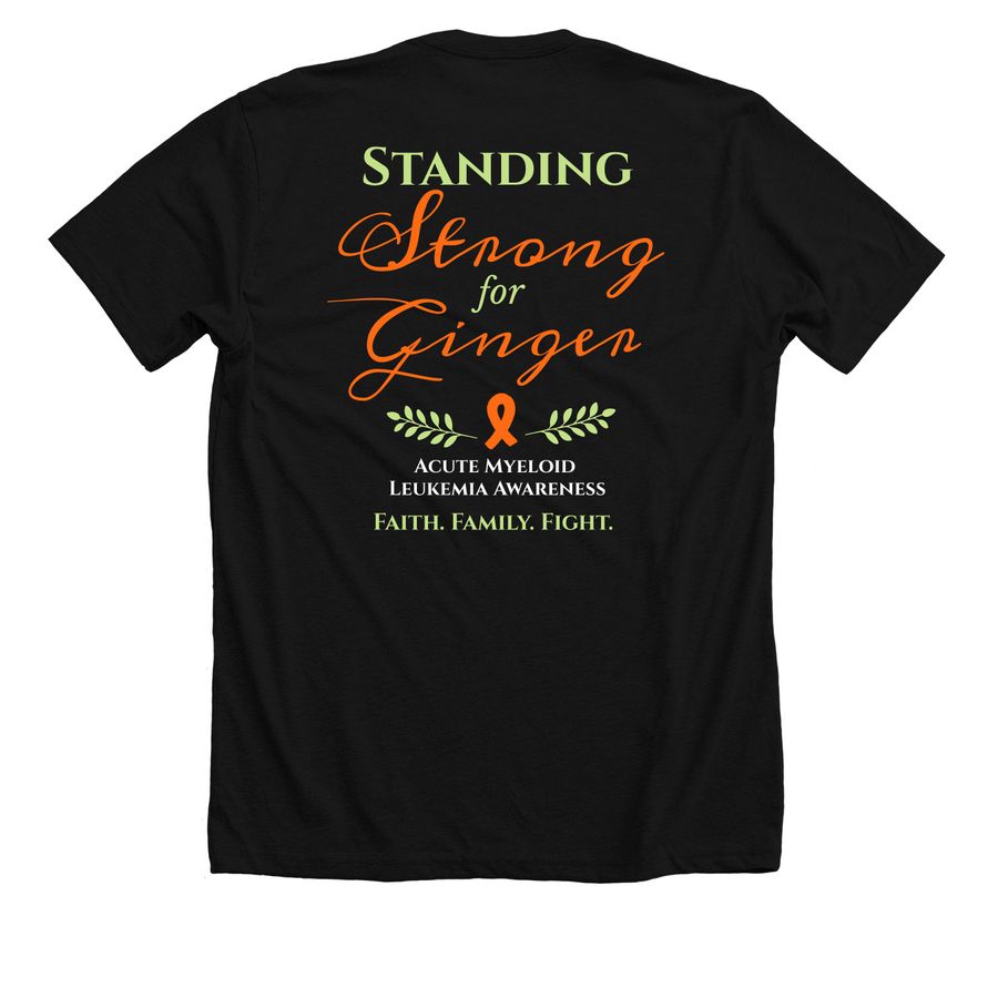 Ginger's Journey, a Solid Black Blend Premium Unisex Tee (back-view)