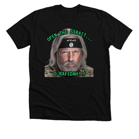 O RAFIDAH!!!, a Solid Black Blend Premium Unisex Tee