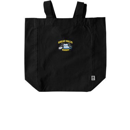 Great FALLS Rugby Totes, a Black Recycled Cotton Tote Bag