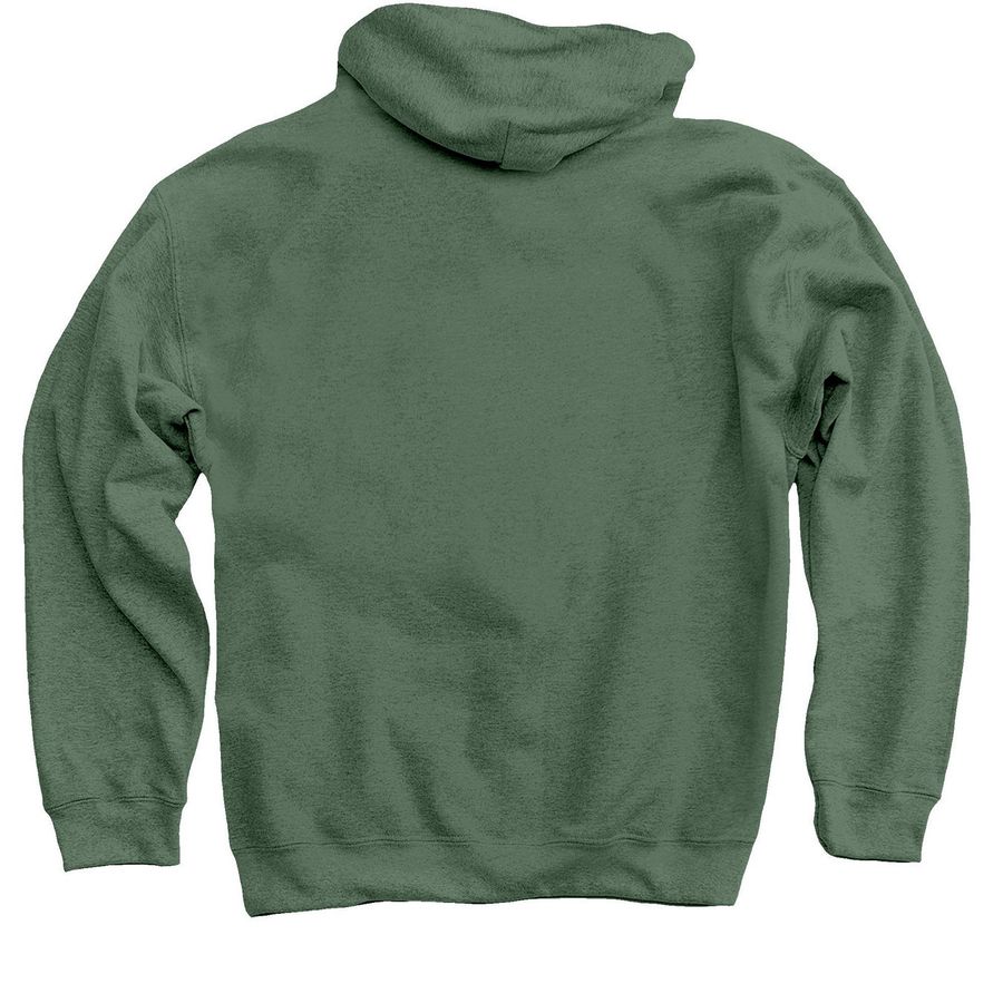MDT Sunburst Logo, a Military Green Pullover Hoodie (back-view)