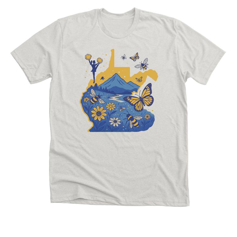 Almost Heaven, a Heather Cement Premium Unisex Tee