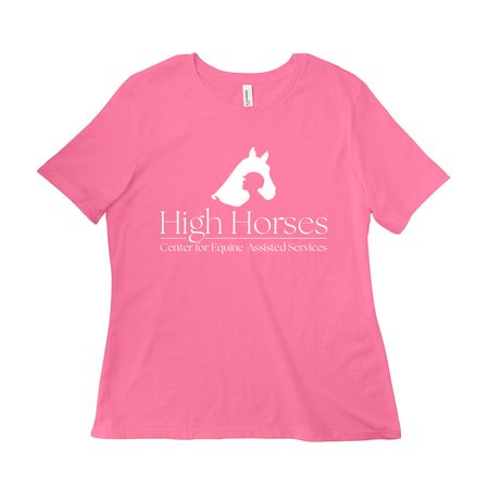 Spring Shirts for High Horses!, a Charity Pink Women?s Relaxed Cotton Tee