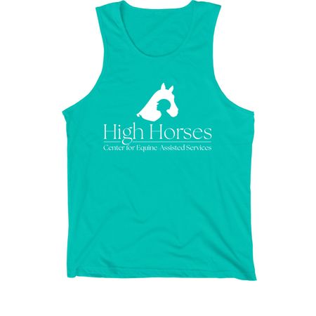 Spring Shirts for High Horses!, a Teal Premium Cotton Tank