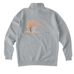 Transform-Evolve-Unfold, a Grey Heather Midweight Quarter Zip Pullover (back-view)