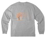 Transform-Evolve-Unfold, a Athletic Heather Unisex Heavyweight Long Sleeve Tee (back-view)