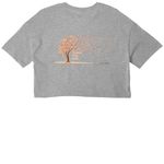 Transform-Evolve-Unfold, a Athletic Heather Women?s Cropped Cotton Tee (back-view)