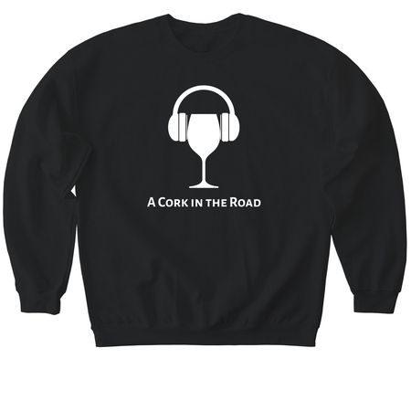 Wine Podcast, a Black Softstyle Crewneck Sweatshirt