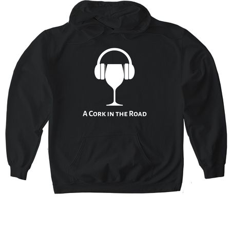 Wine Podcast, a Black Gildan Softstyle Pullover Hoodie