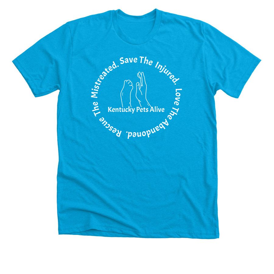 Merchandise for medical expenses for injured, a Neon Blue Premium Unisex Tee