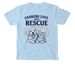 Rescue Looks Good On You, a Chambray Comfort Colors Pocket Tee (back-view)