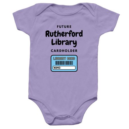 Future Library Cardholder - Infant, a Lavender Infant Onesie