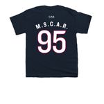 M.S.C.A.R. 2026-2027, a Navy Youth Unisex Tee (back-view)