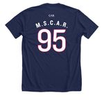 M.S.C.A.R. 2026-2027, a Solid Navy Blend Premium Unisex Tee (back-view)