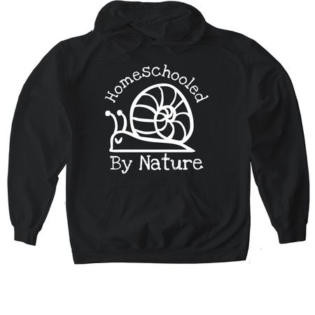 Homeschooled by Nature, a Black Gildan Softstyle Pullover Hoodie