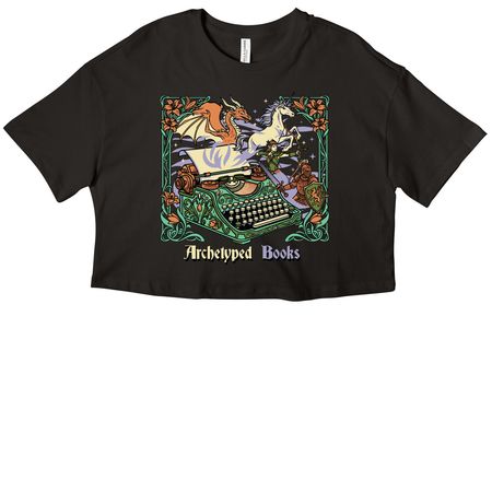 Archetyped Books, a Black Women?s Cropped Cotton Tee