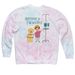 Anything is Paw-sible, a Cotton Candy Tie Dye Crewneck Sweatshirt (back-view)