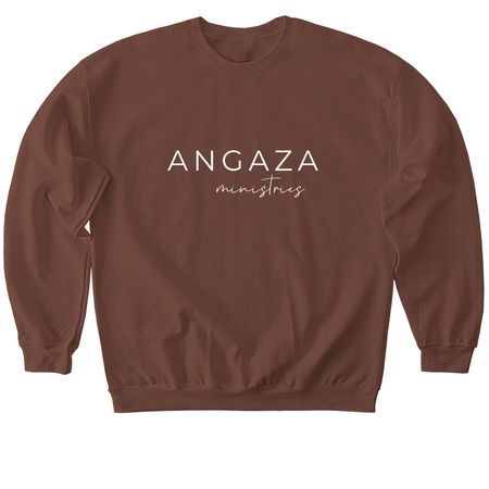 Angaza Design 2, a Cocoa Softstyle Crewneck Sweatshirt (back-view)