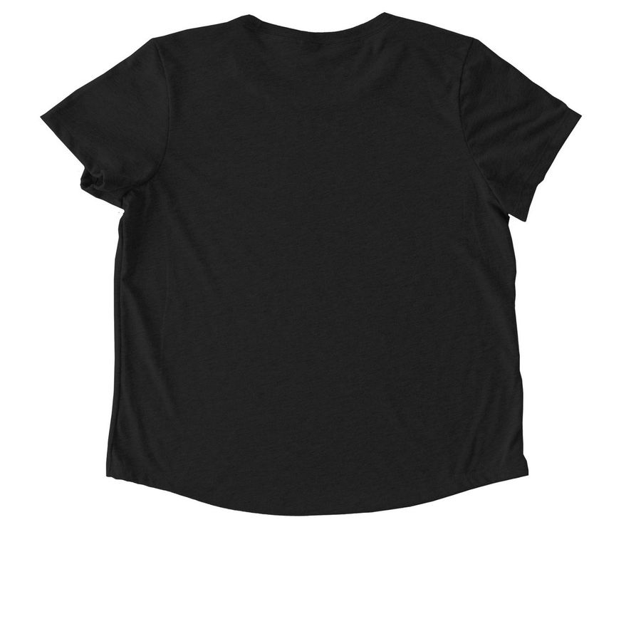 Badgers Scoop Neck Tee, a Deep Black Allmade Eco Triblend Women?s Scoop Neck Tee (back-view)