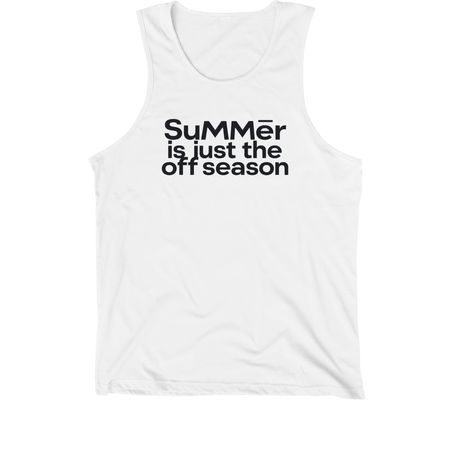 Mentally on the Mountain, a White Premium Cotton Tank
