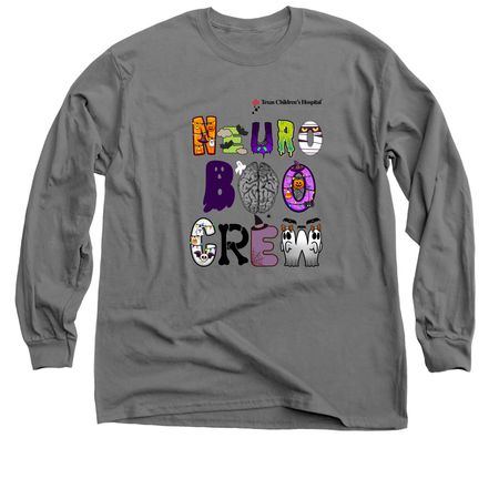 NEURO BOO CREW, a Charcoal Classic Long Sleeve Tee