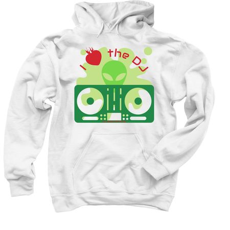 #DJSEEKREWEAR, a White Pullover Hoodie