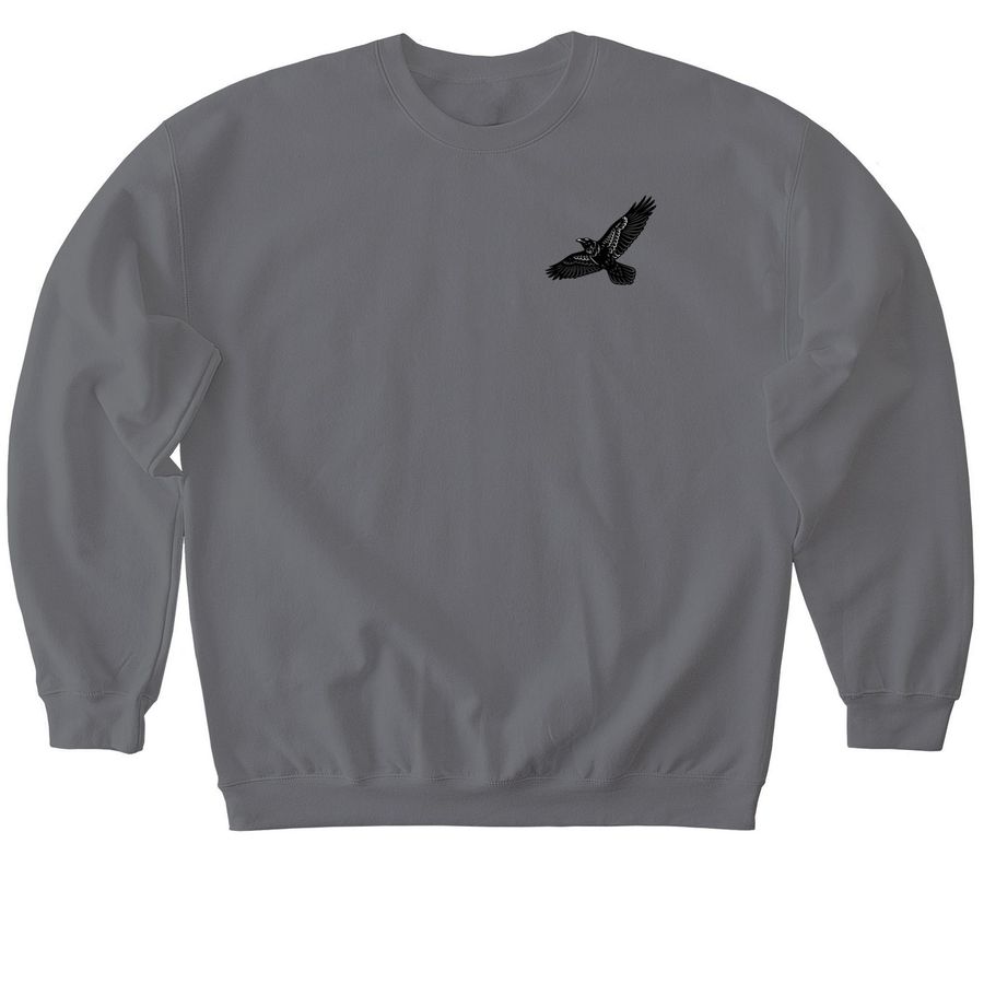 Wolf (Raven) Haven, a Charcoal Softstyle Crewneck Sweatshirt