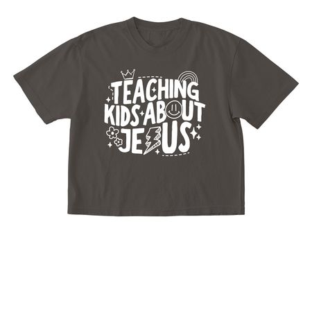 Teaching Kids About Jesus, a Pepper Comfort Colors Boxy Tee