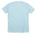 #FRUITED T-SHIRT BLACK WRITING, a Heather Ice Blue Premium Unisex Tee (back-view)