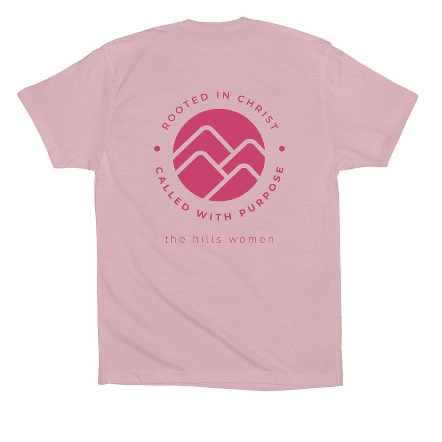 The Hills Women Tee ? Beloved, a Pink Premium Cotton Tee (back-view)