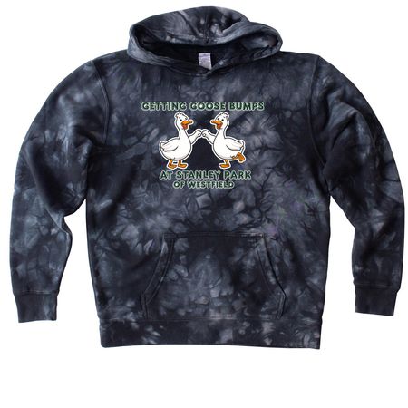 Youth Goose Bumps, a Black Youth Tie Dye Pullover Hoodie