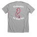 Wednesdays we wear pink stethoscope, a Athletic Heather Premium Unisex Tee (back-view)