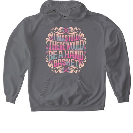 Handbasket T-Shirt (Dark), a Charcoal Gildan Softstyle Pullover Hoodie