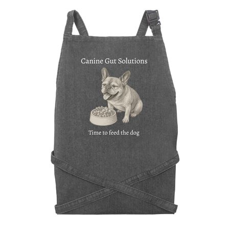 Canine Gut Solutions, a Black Denim Recycled Denim Bib Apron