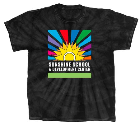 Sunshine Color Logo | Shirts & Apparel, a Black Classic Tie Dye Tee