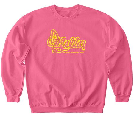 Be Brave. Be Bold. Be Bella., a Pink Lemonade Softstyle Crewneck Sweatshirt