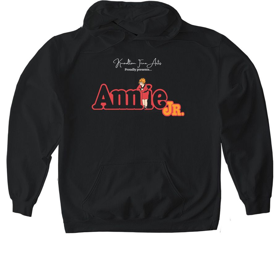 Annie Jr - Cast, a Black Gildan Softstyle Pullover Hoodie