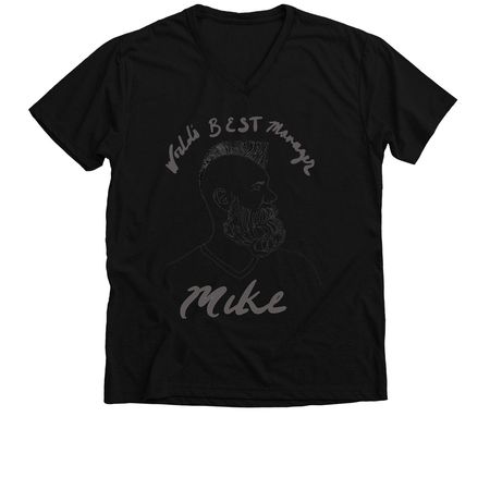 WBM Mike, a Solid Black Blend Premium V-Neck Tee