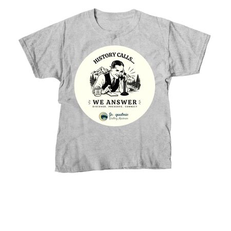 History Calls (male operator), a Sport Grey Youth Unisex Tee