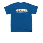 HUGOMANIA Official Tee, a Royal Blue Youth Unisex Tee (back-view)