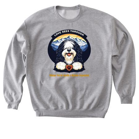 Love Sees Through, a Sport Grey Softstyle Crewneck Sweatshirt